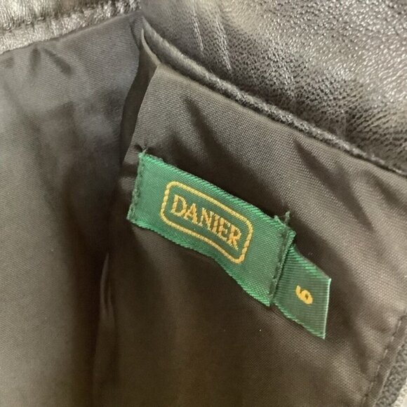 DANIER VINTAGE PENCIL LEATHER SKIRT 6 - Picture 3 of 6